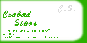 csobad sipos business card